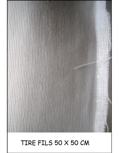 Tire-fil coton blanc 100x100 cm