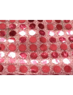 Tissus MAILLE rose facettes pailleté paillettes Tissus MAILLE rose facettes pailleté paillettes
