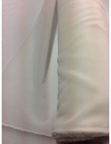 Maille jersey BLANC  thermocollant  largeur 90 cm au metre