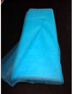 Tulle rigide bleu turquoise large 150 cm au metre EN71-2 non feu Tulle rigide bleu turquoise large 150 cm au metre EN71-2 non feu