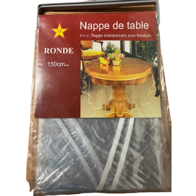 nappe ronde 150 cm pvc avec bordure