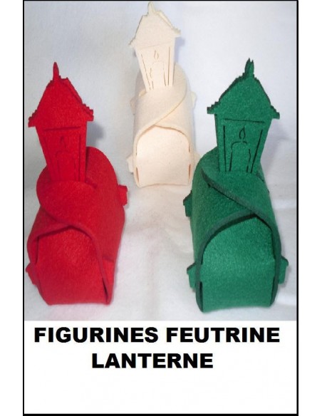 Figurine boite  feutrine 3 mm LANTERNE